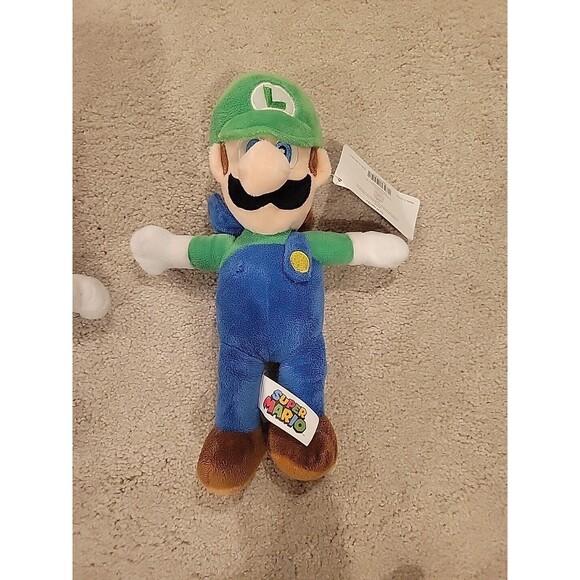 Super Mario Brothers Plush Toy. 2016 Mario, 2017 Luigi - 12" Nintendo Good Stuff - Picture 6 of 11